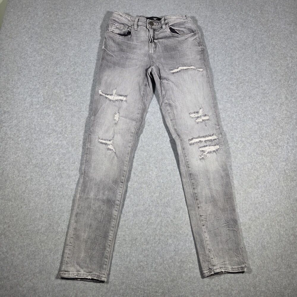Jordan Craig Boys 16 Gray Distressed Skinny Jeans Adjustable Waist Streetwear